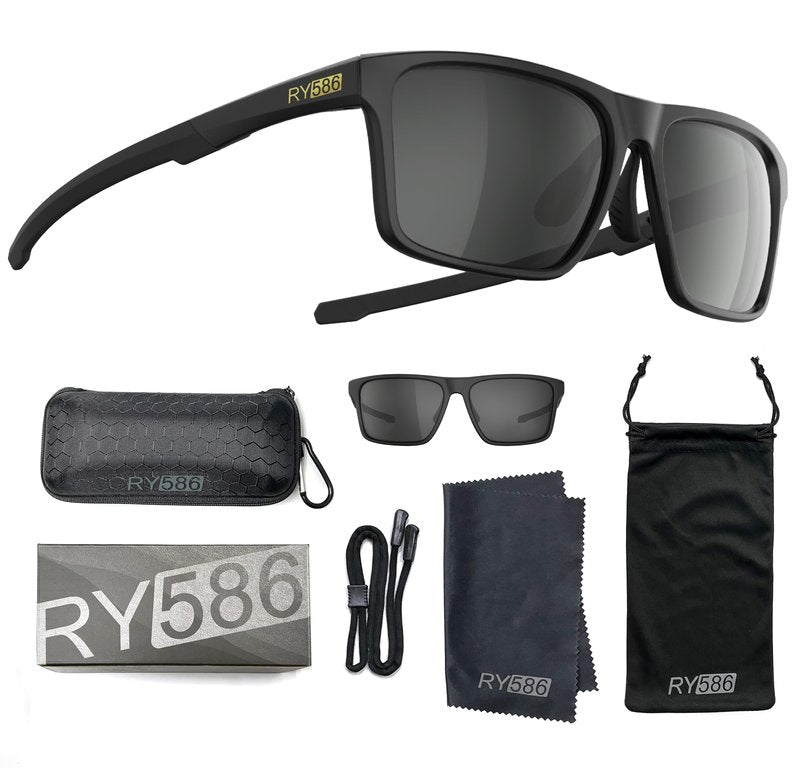 RY586 P1A HD Polarized Fishing Watersports Sunglasses Women Men, Blue Light Blocking Reduce Glare & IR Hiking golf Outdoor sports Gift