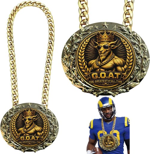 6" Muscle Goat Medal - Champion Sports Award Medal for Football, Soccer, Basketball | Fun Trophy for All Ages