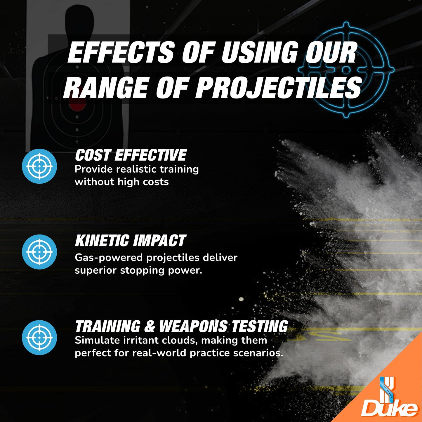 Duke 68 Cal Inert Projectiles Non Lethal Powder 50 Count - Shattering Pellets for Training Guns, Caliber Projectiles and Self Defense Balls, Kinetic for Practice Gun - Weight: 3.8g