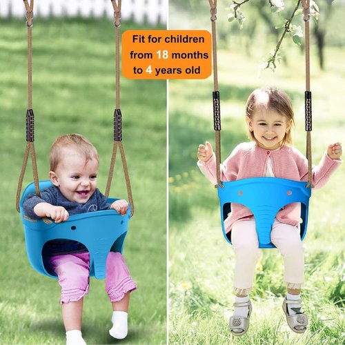 BeneLabel Toddler Swing Seat - 600 LB Weight Capacity with Adjustable Height Rope | Cute Elephant Design