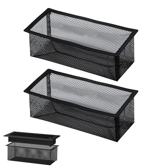 Attramite Floor Register Cover Trap, 2-Pack Floor Vent Screen Net, 4 x 10 Inch Floor Air Vent Cover Screen for Home, Floor Air Vent Mesh Filters for Catching Dust Debris Hair Food