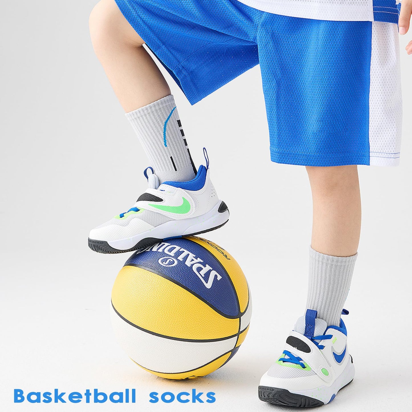 Zumou Boys Sock Basketball Athletic Kids Youth Sports Soccer Hiking Outdoor Crew Socks(9-12 Years, B Assorteds 6 pairs)