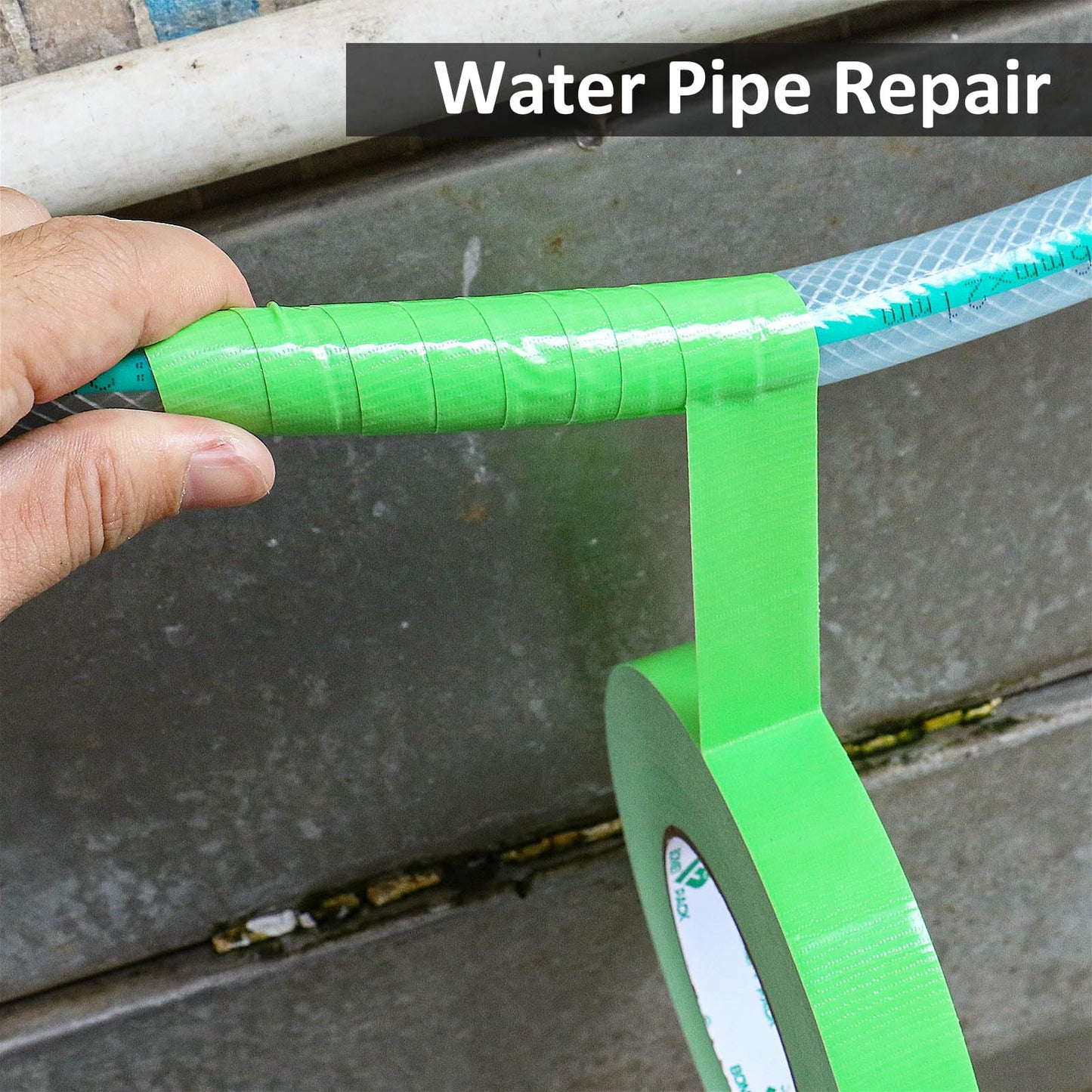 BOMEI PACK Green Duct Tape 1inch, Heavy Duty Strong Waterproof Industrial Color Duct Tape 9.0mil x 60yds for Packing and Repairing