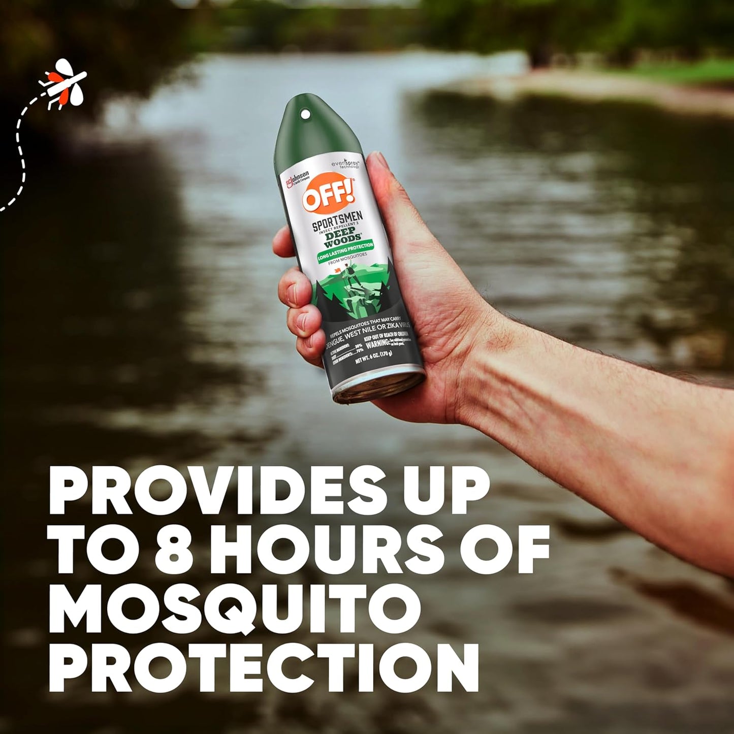OFF! Deep Woods Insect Repellent Spray - 6 Ounce Pack of 2 for Hunting, Camping & Fishing