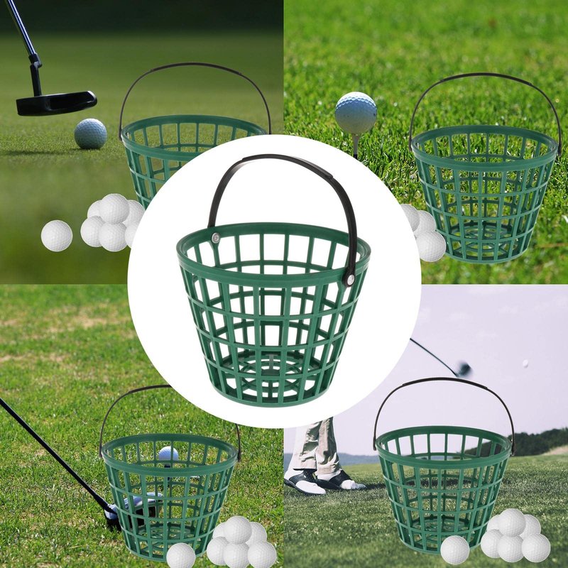 SM SunniMix Unbreakable Golf Ball Basket, Golfball Container with Handle Ball Holder Contains 25/50/100 Balls Range Accessories - Holds 50 Balls