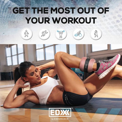 EDX Adjustable Ankle Weights | Arm, Leg and Wrist Weight Strap | Fitness, Walking, Jogging, Workout, Lifting 2 Pack 2lbs