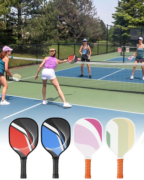 8 Pcs Pickleball Paddles Set of 8 with 2 Carry Bags | 9-Ply Poplar & Carbon Fiber Composite USAPA Approved Paddles | Ideal for Family, Club, Training & Gifts