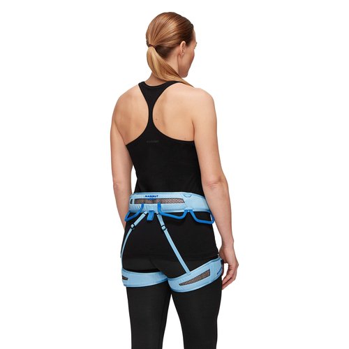Mammut Ophir 3 Slide Climbing Harness for Women – Adjustable, Lightweight, and Durable Gear for Rock, Gym, and Sport Climbing, Whisper/Dark Gentian, Medium
