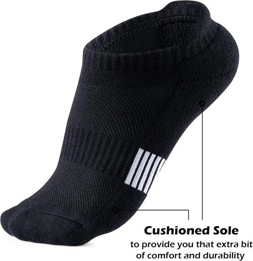 Gonii Ankle Socks - Women's No Show Running Socks with Cushioning | 5 Pairs for Comfort