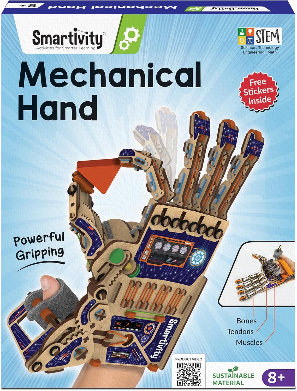 Smartivity DIY Robotic Mechanical Hand - Award-Winning STEM Toy for Kids Ages 8-14 | Perfect Birthday Gift