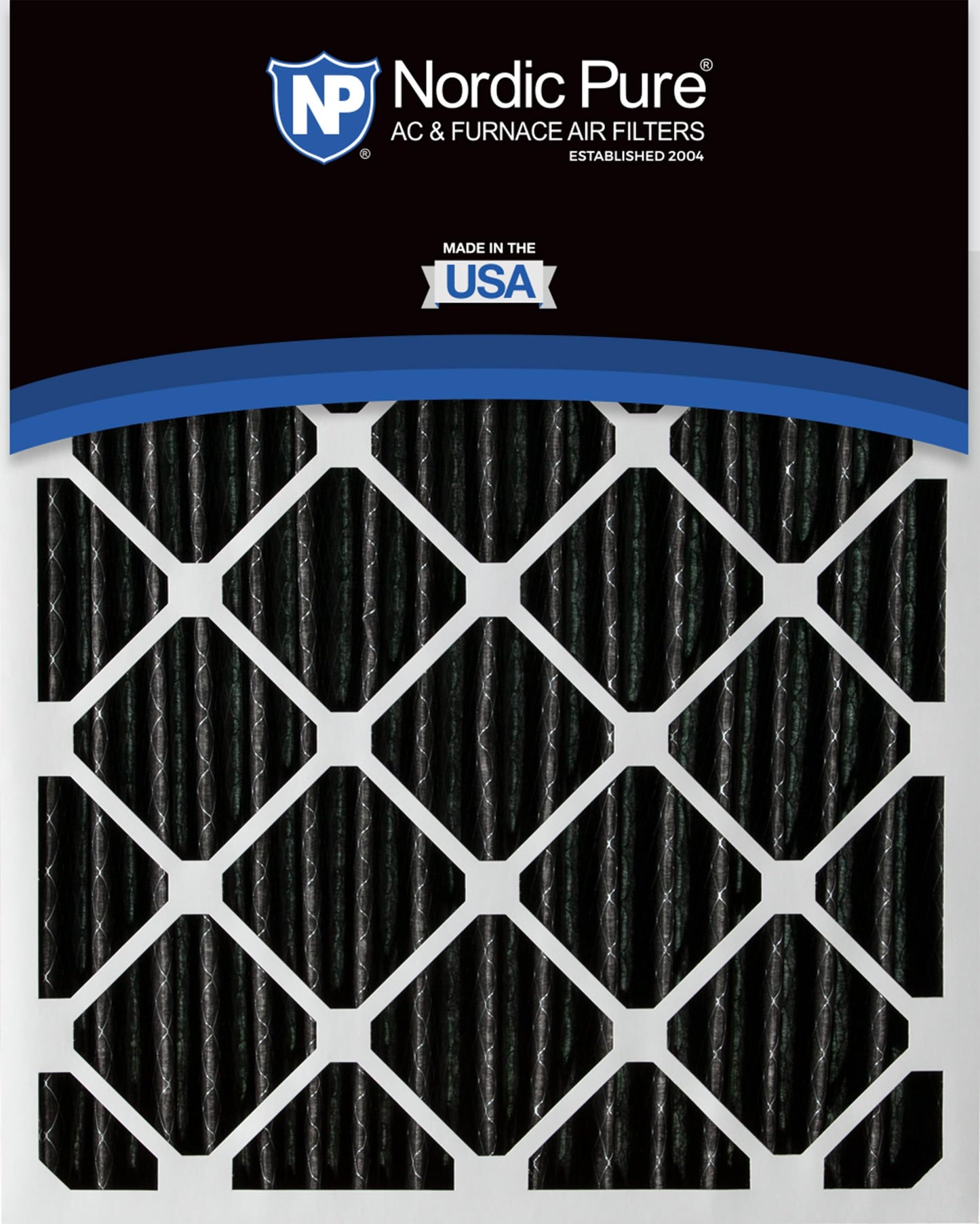 Nordic Pure 12x12x1 (11 3/4 x 11 3/4 x 3/4) Furnace Air Filters MERV 12 Pleated Plus Carbon 6 Pack