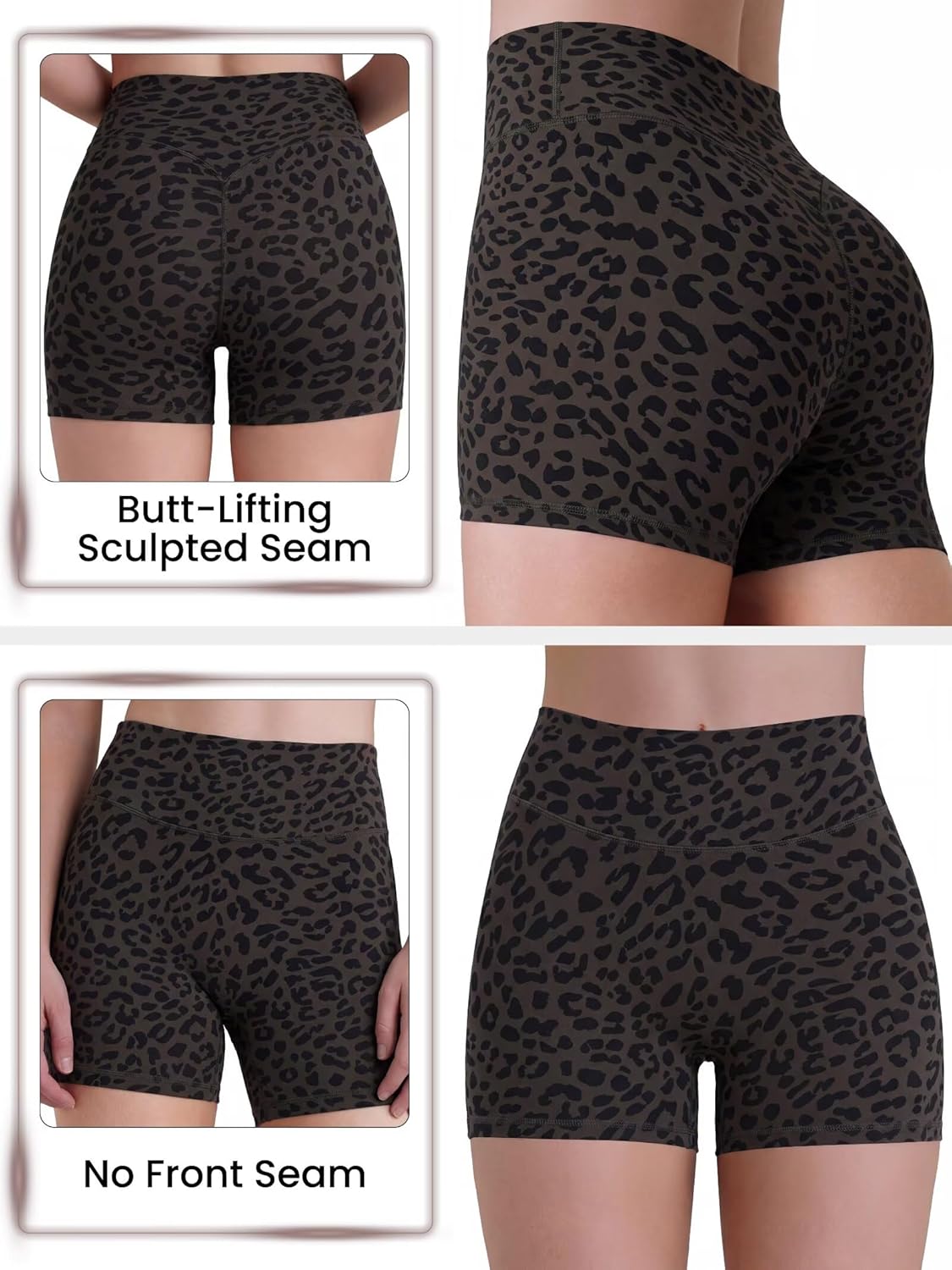 Sunzel Butt Lifting Biker Shorts - High Waist Tummy Control & No Front Seam | Women's Yoga Shorts