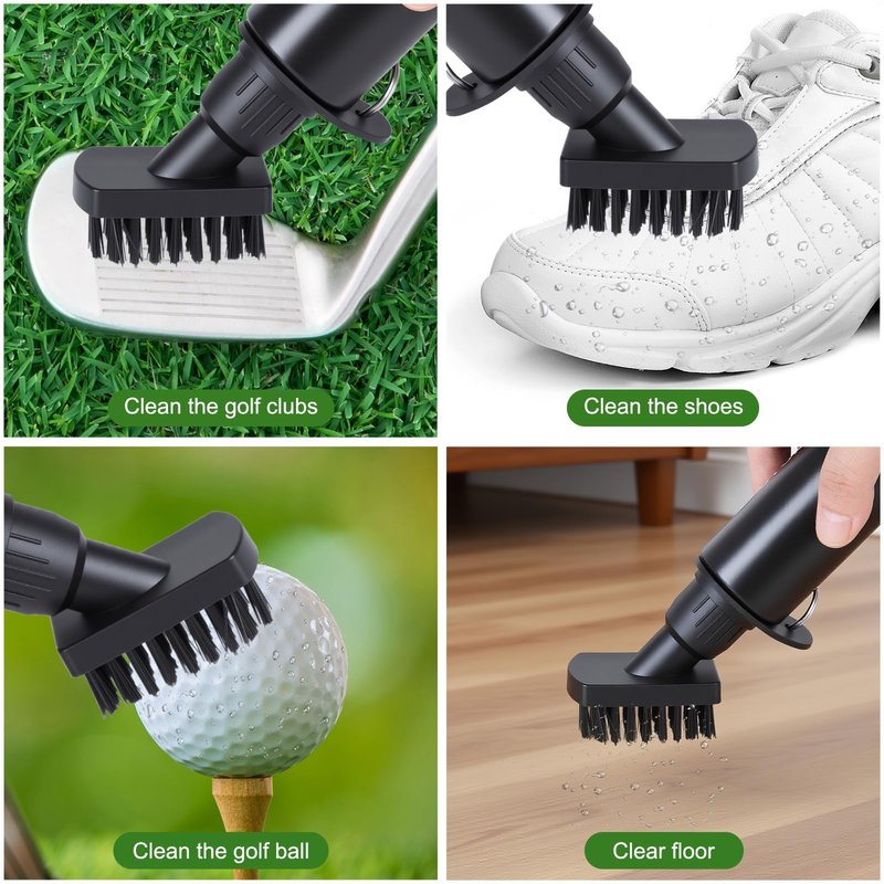 ToToRARI Golf Brush Craftsmanship Ball Brush - Built-in Scraper & Water Sprayer, Precision Design for Ultimate Cleanliness, Essential Golf Accessory