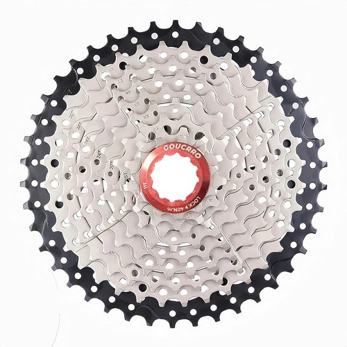 goucrro Bike Cassette 9-Speed Cassette 11-32T, 11-36T, 11-40T, 11-42T, 11-46T, 11-50T Bicycle Cassettes & Freewheels Fit Mountain Bike, Road Bicycle