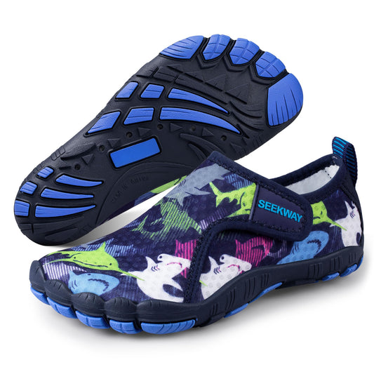 SEEKWAY Barefoot Water Shoes for Kids - Wide Toe Box and Quick-Dry Sand Shoes Toddler for Hiking Swim Beach Pool Kayak Sport Accessories, Camping Essentials Non-Slip for Boys Girls Sizes