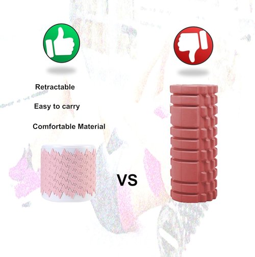 Collapsible Foam Roller - Portable 13-Inch Exercise & Recovery Tool | Pink Color