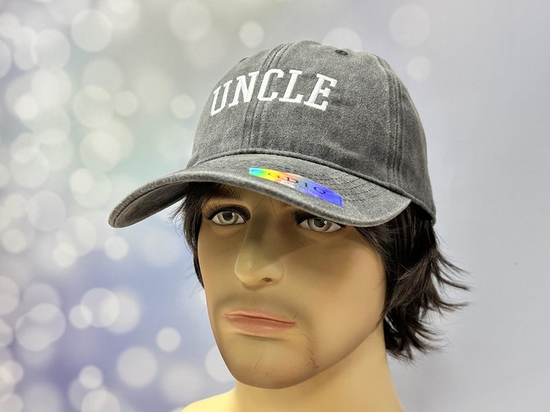 GDIQ Uncle Baseball Hat, Gifts for Funcle from Niece Nephew, Cool Birthday Fathers Day Present, Adjustable Embroidery Washed Black Cap for Men