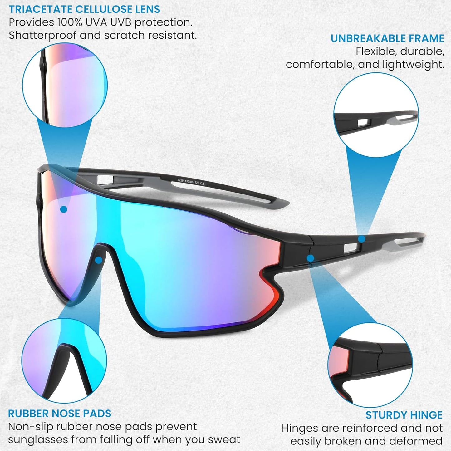 Skiennix Kids Sports Sunglasses - UV400 Protection for Youth Baseball | Stylish Frame for Boys & Girls