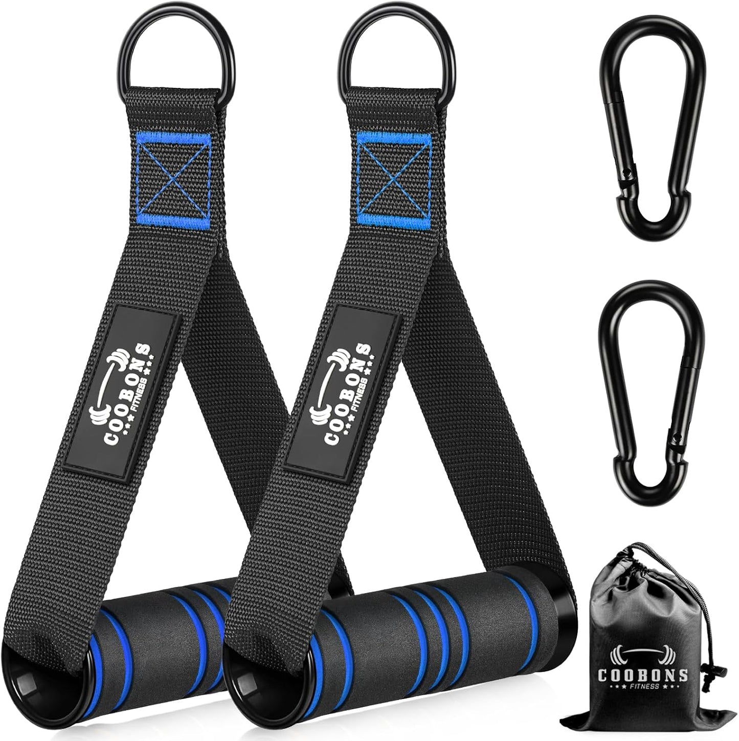 Skiennix Heavy Duty Exercise Handles - Durable Gym Cable Attachments for Resistance Bands | Home Fitness Equipment