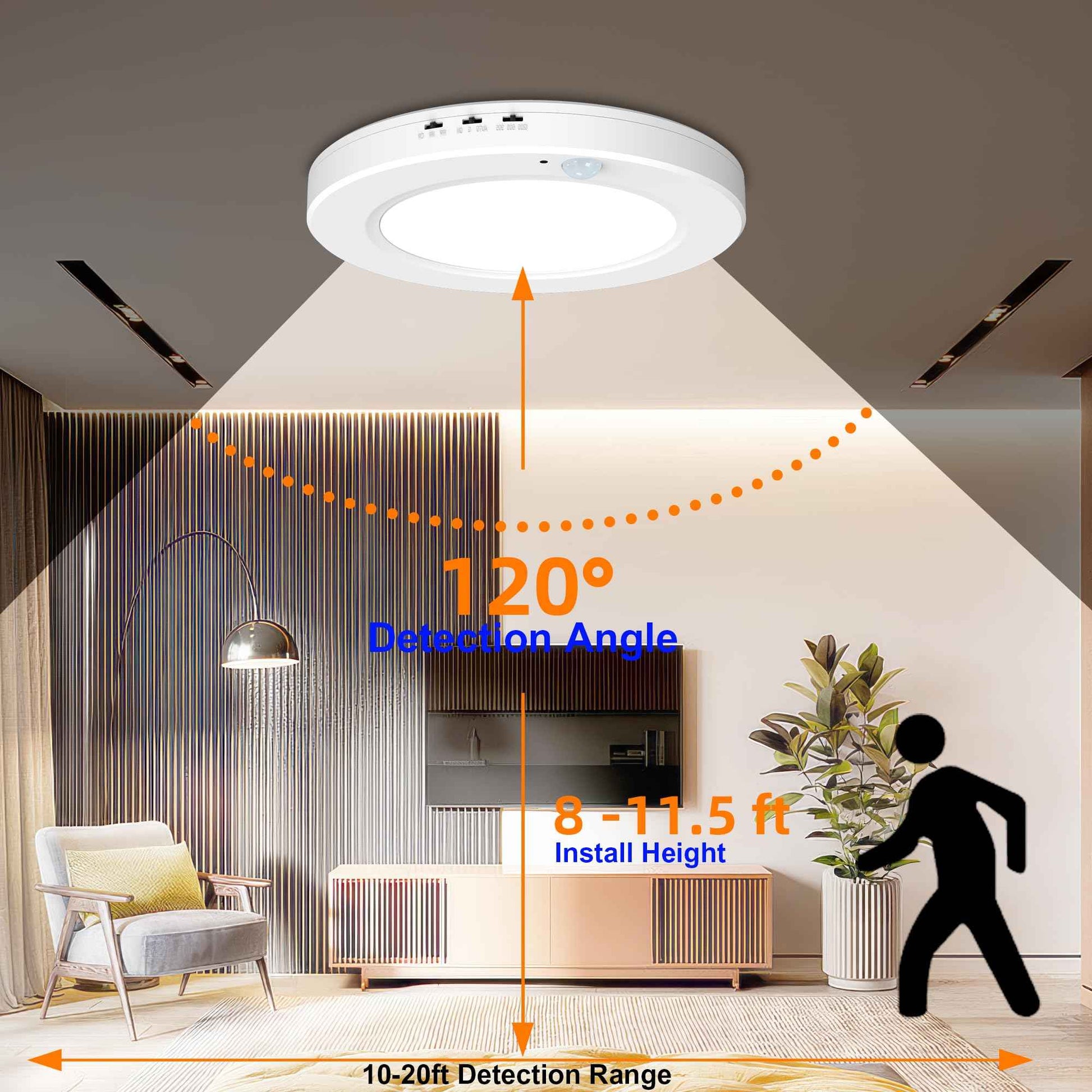 DODOPEN Motion Sensor Ceiling Light Hardwired, 7.5 Inch 3000K 4000K 6000K Selectable LED Flush Mount Ceiling Light Fixture with Timer, 15W Motion Sensor Light Indoor for Closet Hallway Laundry Stairs