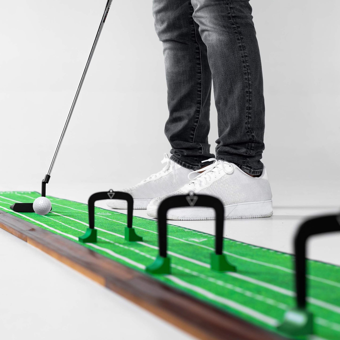 Perfect Practice Putting Gates (3-Pack) – Golf Putting Aid with Three Sizes to Improve Stroke – Detachable Legs, Carrying Case, for Indoor & Outdoor Practice - Golfing Gifts for Men