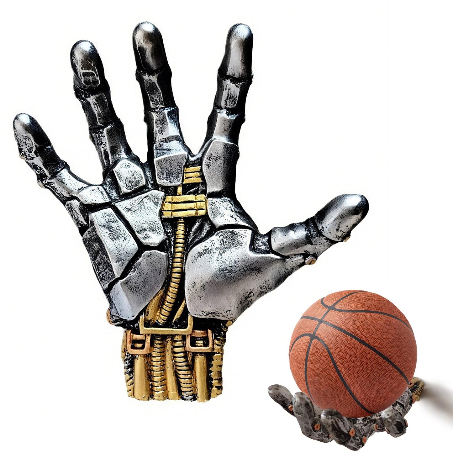 Hand Sculpture Basketball Holder Wall Mount,Art Decor Stand & Storage Rack Organizer, Display Case for Man Cave, Football Soccer Gifts,Basketball Stand,Basketball Wall Mount for Men Boys Gamers