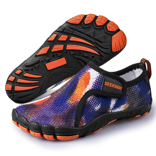 SEEKWAY Barefoot Water Shoes for Kids - Wide Toe Box and Quick-Dry Sand Shoes Toddler for Hiking Swim Beach Pool Kayak Sport Accessories, Camping Essentials Non-Slip for Boys Girls Sizes