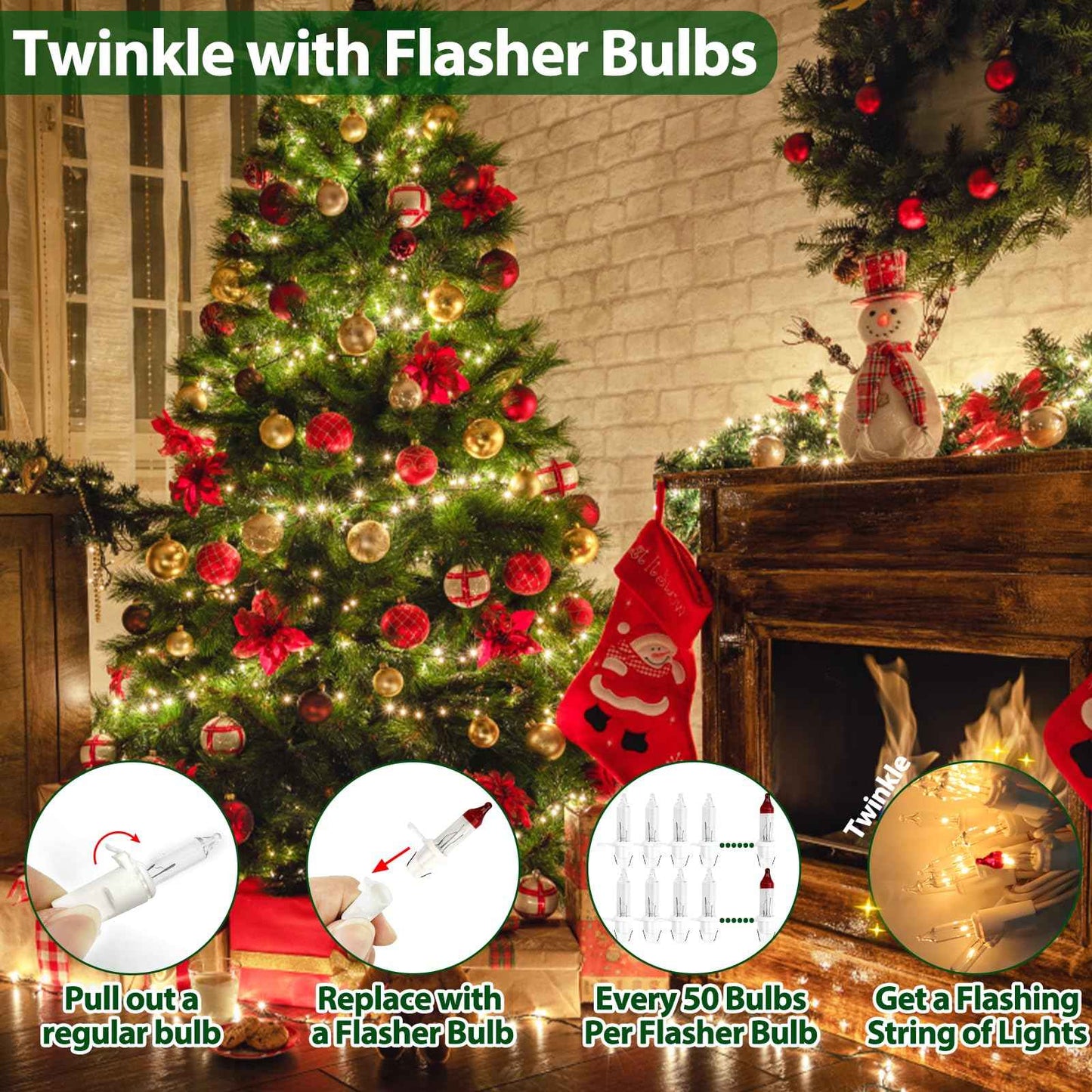 CXLHO Clear Christmas Lights 66FT 200 Incandescent Bulbs Warm White Mini Lights with White Wire for Christmas Tree, Garland, Thanksgiving, Wedding, Party, Home, Indoor & Outdoor Festival Decoration