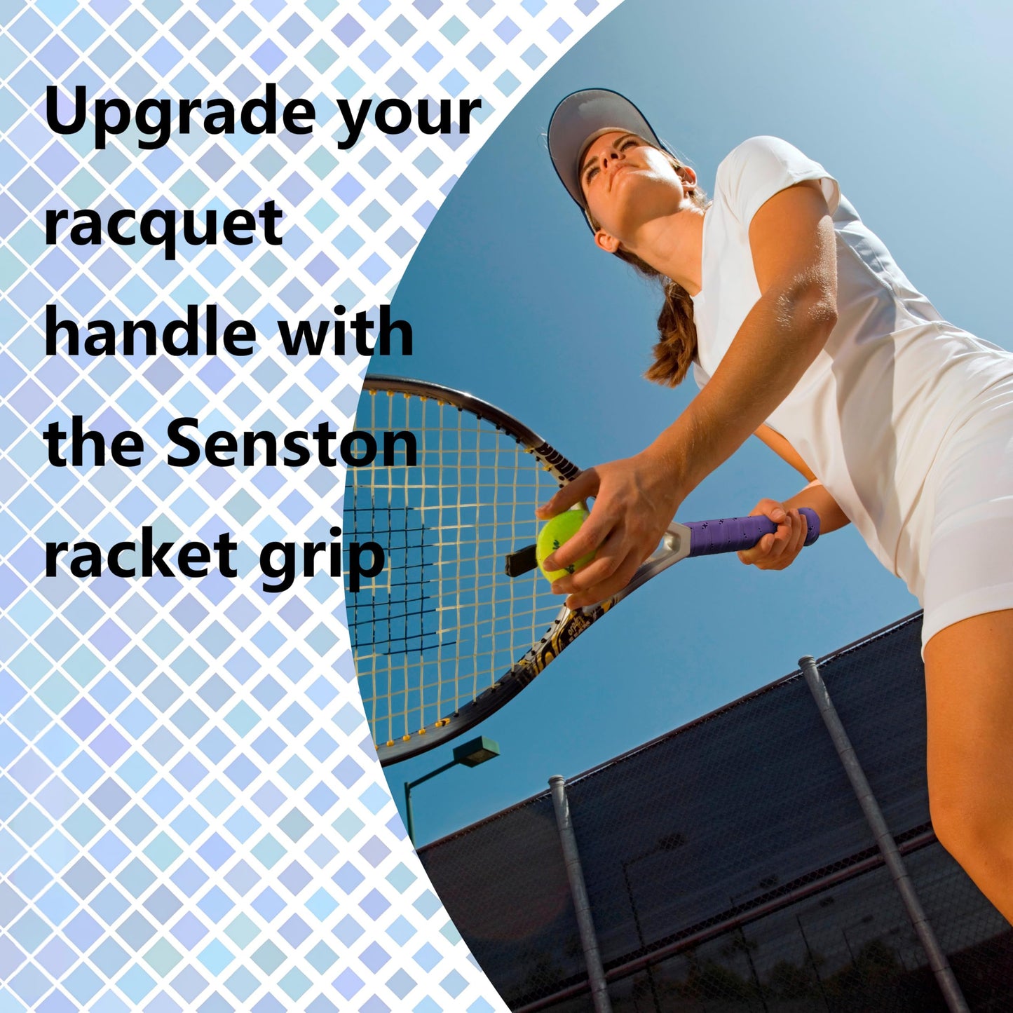 Senston 3Pcs Racket Grip Tapes Twinkling Stars Handle Grips