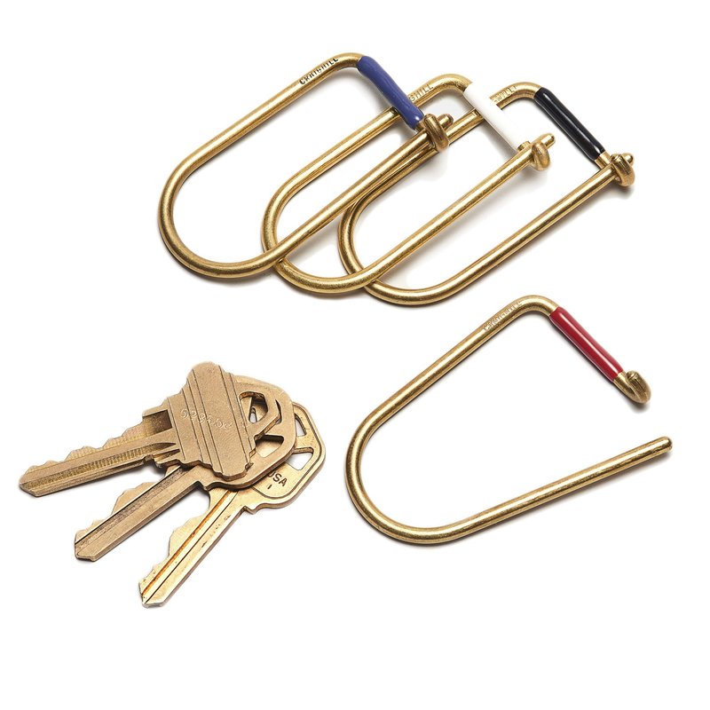 Craighill Wilson Brass Keyring - 2” Carabiner Keychain Clip, Key Ring for Car Keys, Lightweight, D Ring Key Organizer