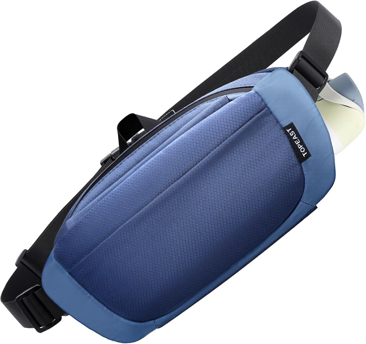TOPEAST Fanny Pack - 4L Large Capacity Water-Resistant Sling Bag with Hidden Bottle Pocket | Adjustable for Hiking, Running, Travel