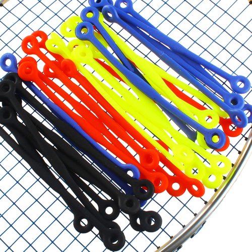 Andux Tennis Racket Vibration Dampeners Squash Racket Shock Absorber Silicone Tennis String Shock Damping Pack of 8 BZQ-05 (Blue)