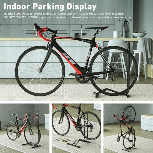 BALINGE Bike Parking Stand,Bike Floor Stand Parking Rack，Bike Rack Bicycle Floor Parking Stand, Bike Storage Holder for Garage,Indoor & Outdoor，Mountain & Road Bikes，2 Pack