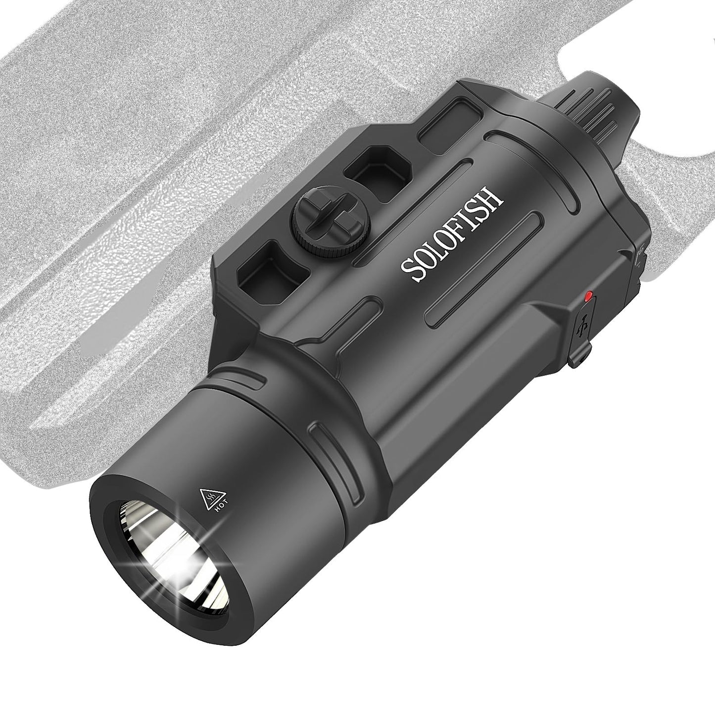 Solofish 1500 Lumens Slidable Pistol Light with Strobe/Momentary