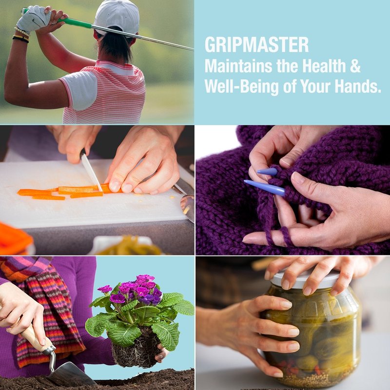 Prohands Gripmaster Rehab Hand Exerciser, Finger Exerciser (Hand Grip Strengthener), Spring-Loaded, Finger-Piston System, Added Palm Cushion, (3 lb Light Tension, Red-Gripmaster Rehab)