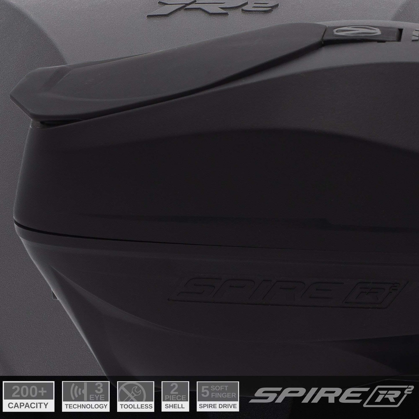 VIRTUE Spire IR² Electronic Paintball Loader/Hopper - Black