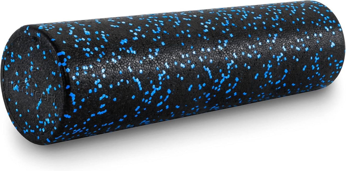ProsourceFit Foam Roller - 24-Inch High Density Massage Tool for Back Stretching & Muscle Recovery | Black/Blue