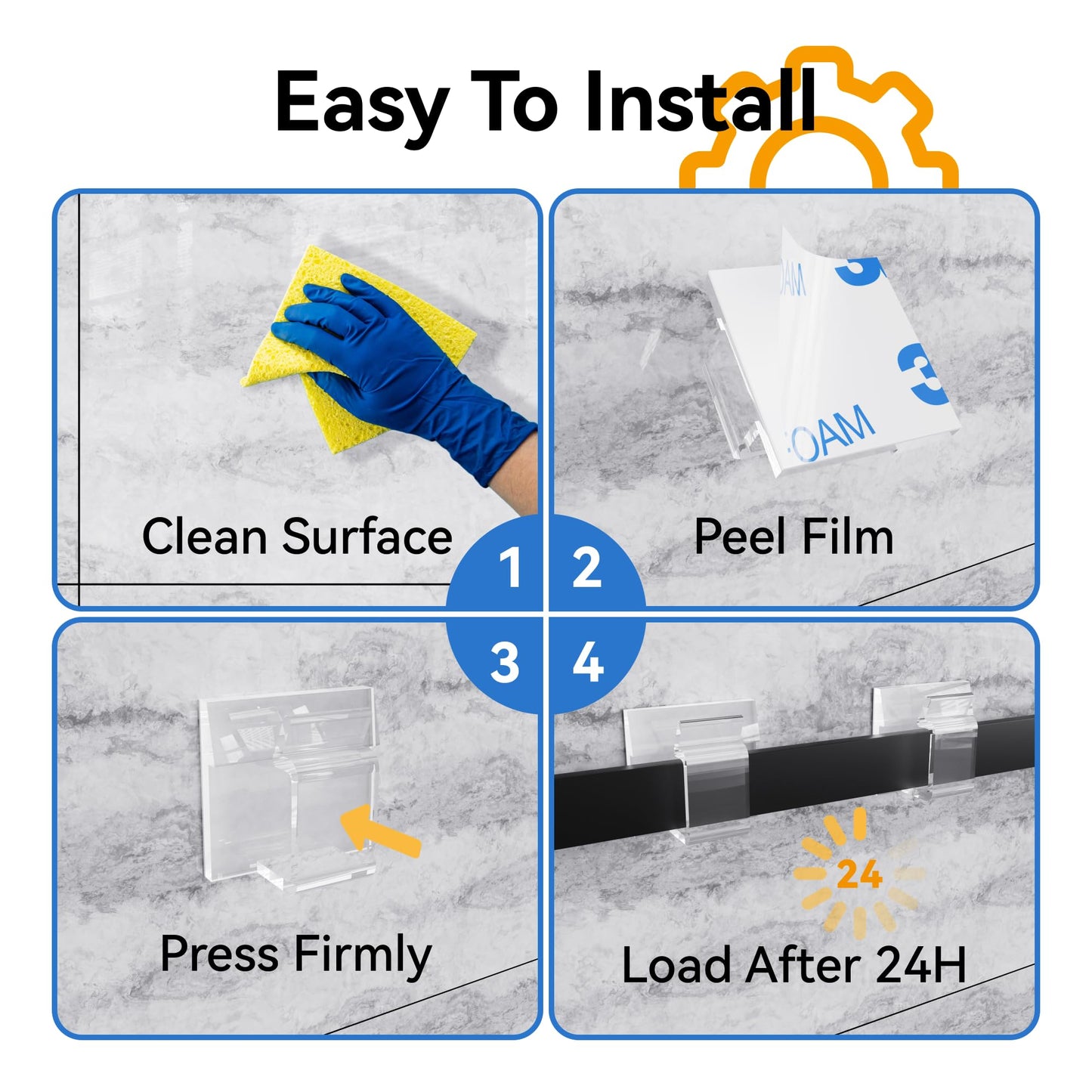 CableGeeker 120Pcs Cable Clips, Electrical Cord Management Adhesive Wire Clips Wall Cord Organizer, Used for Cars/Offices/Homes (Transparent)