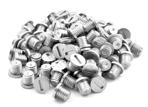 ecoSpikes Stainless Steel Track and Cross Country Spikes (Blank Silver, 100x)