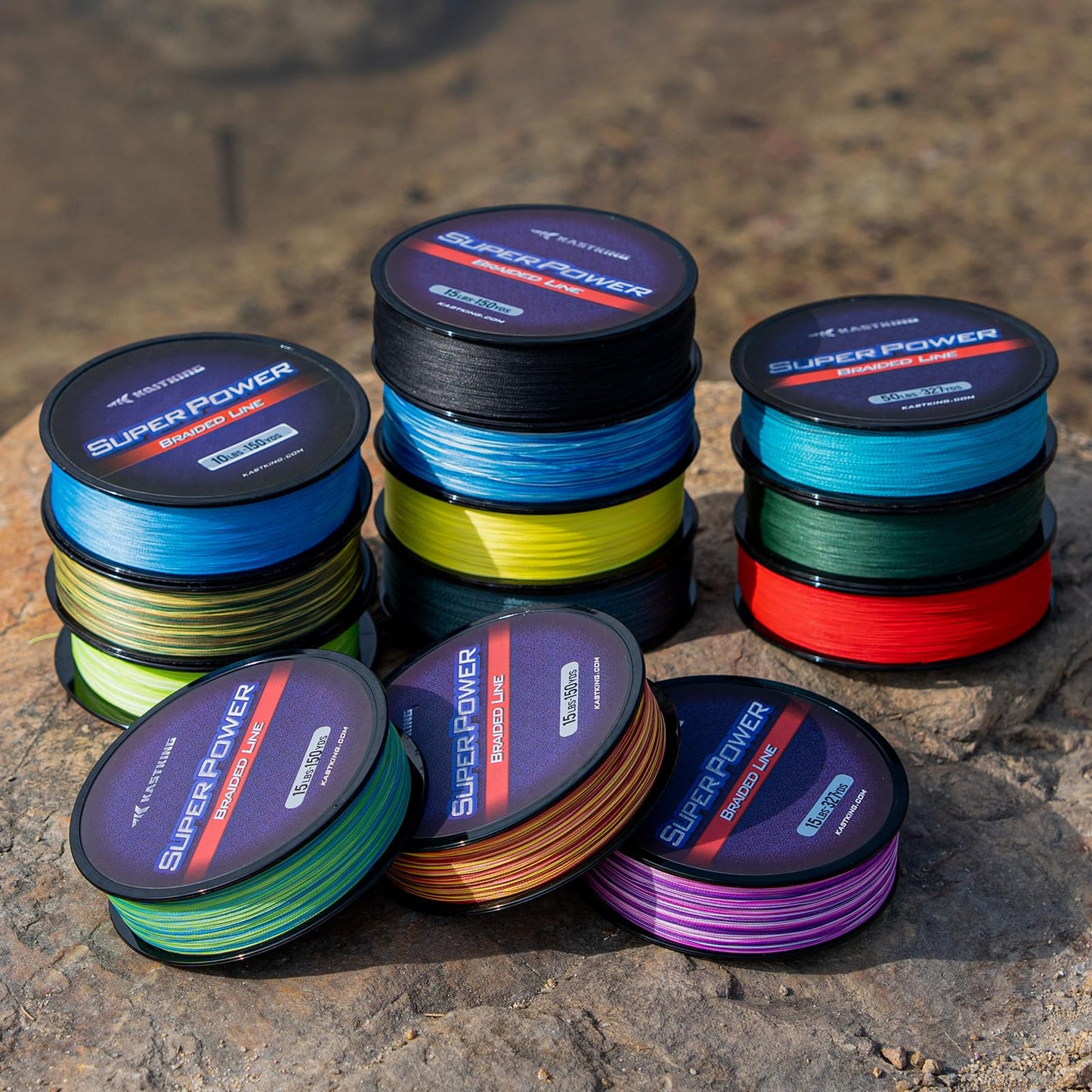 KastKing Superpower Braided Fishing Line, Red, 80LB, 300+27 Yds