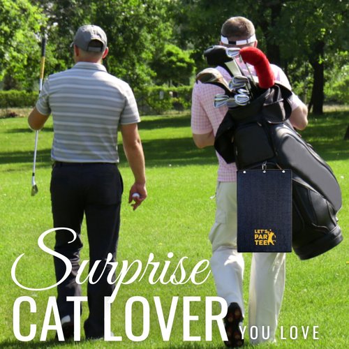 CybGene Cat Golf Towel, 16'x24' Microfiber, Black - Cat