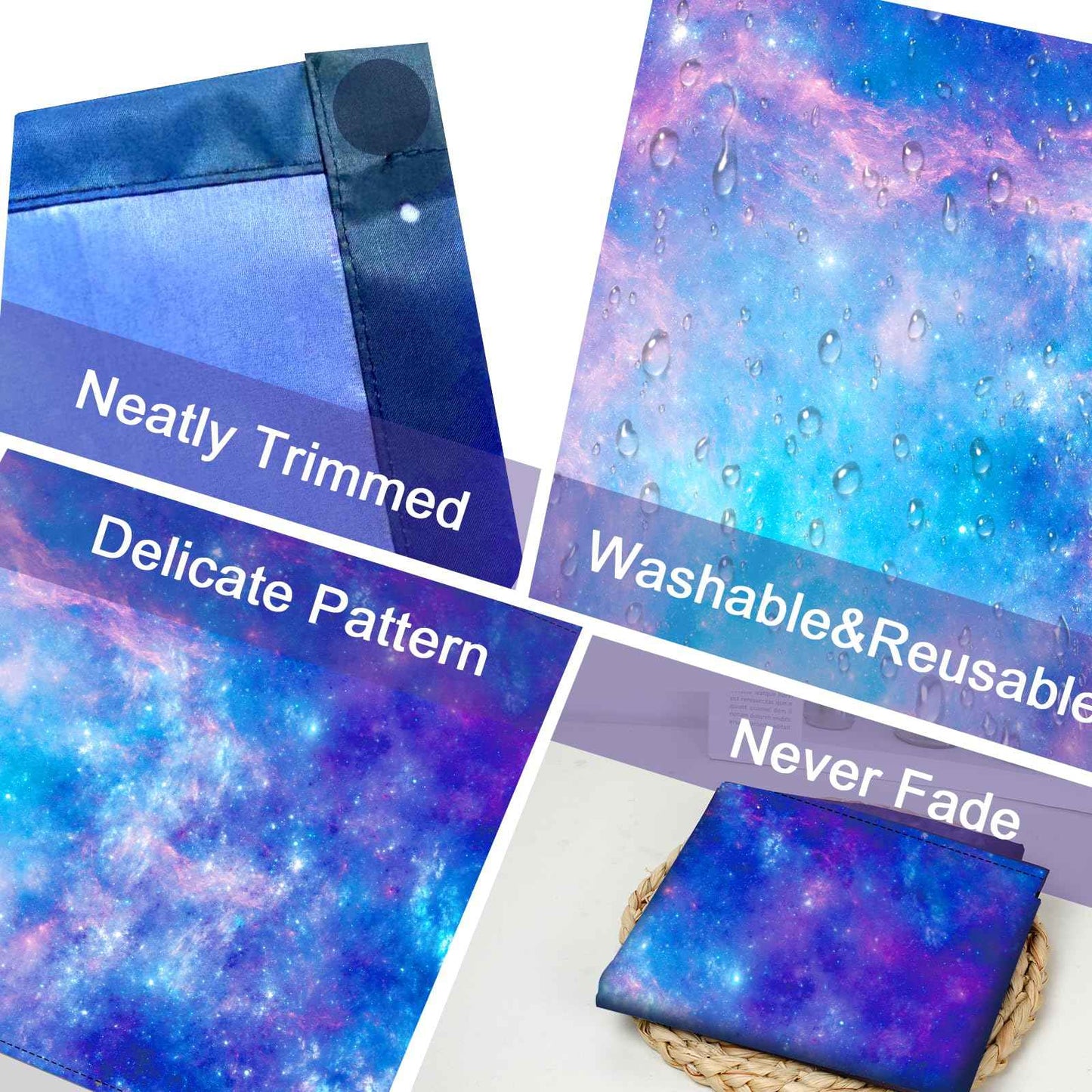 4 Pcs Fluorescent Light Covers for Ceiling Lights Classroom, Stylish Fluorescent Lampshades Classroom Light Covers Magnetic, Modern Ceiling Light Cover for Office, Home, Hospital (Purple Galaxy)