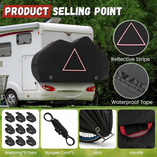 Heavy Duty Waterproof Bike Cover for 2 Bikes | 420D Outdoor Transport Protection