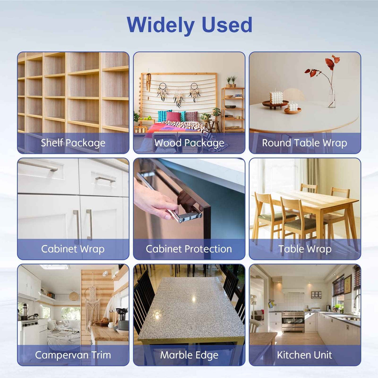 FAKILO U-Shape Edge Banding, 16.4ft TPE Self Adhesive Veneer Edging Trim Flexible Corner Edge Protector, Furniture Edge Strip for Countertop Table Cabinet Shelve Restoration(3/4'' (20mm), White)