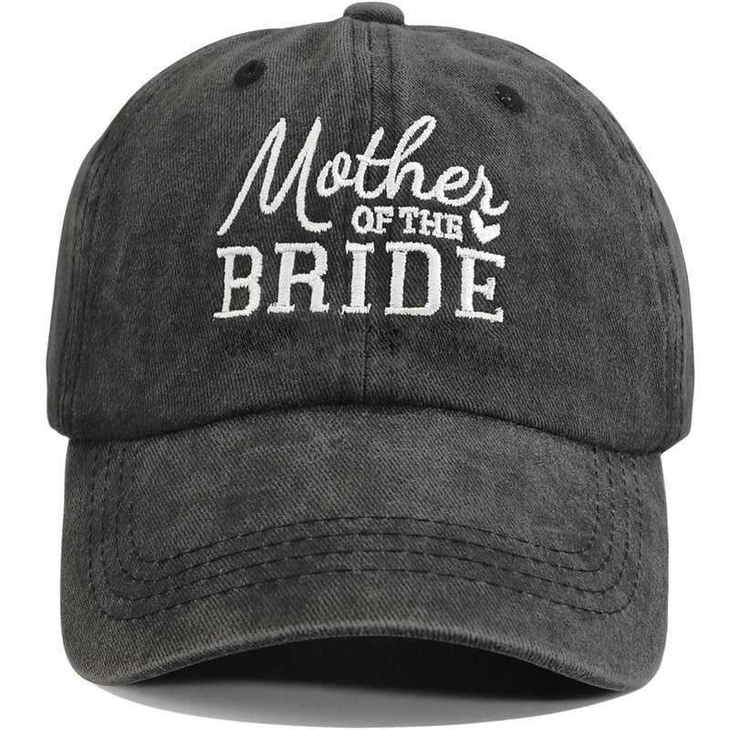 Mother of The Bride Hat, Mother of The Bride Gifts, Wedding Gifts for Bridal Shower Bachelorette Party Engagement Honeymoon, Adjustable Hat for Mom of Brides