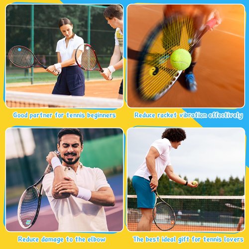 Chalyna 25 Pieces Tennis Racket Vibration Dampeners Silicone Cartoon Vibration Dampeners for Tennis Racket Racquetball (Cute)