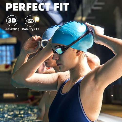 LOCONHA Swim Goggles - Anti-Fog, Leak-Proof Design | 2 Pack for Adults & Youth
