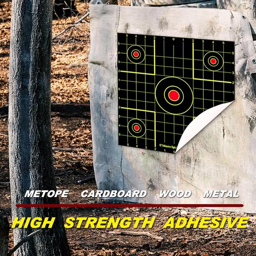 ATFLBOX 12x12 Inch Splatter Paper Targets - Adhesive Shooting Targets for Air Gun, Rifle & Pistol