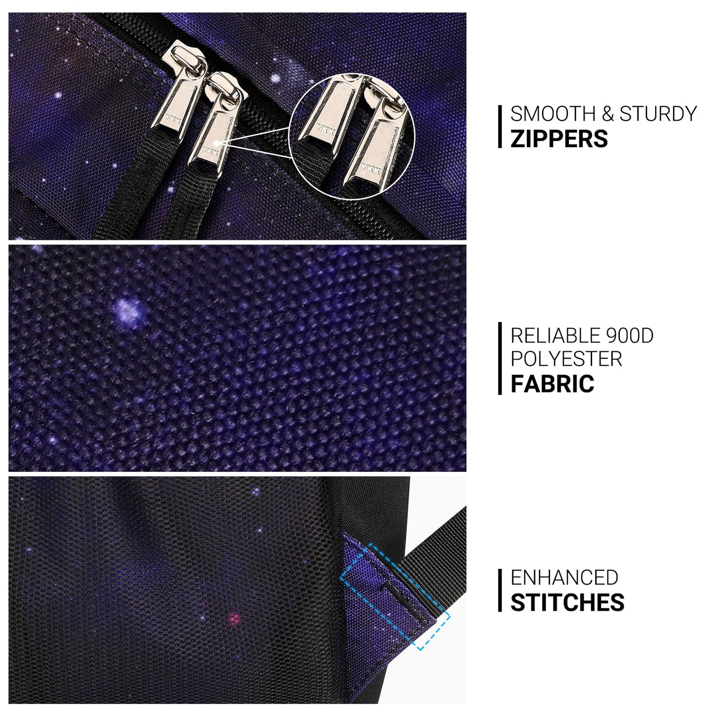 ZORFIN 26L Backpack for College, and Travel: Water Resistant Bookbag - Night Sky
