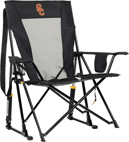 GCI Outdoor Comfort Pro Rocker Camping Chair - Portable Folding Rocking Chair with Durable Armrests & Drink Holder | USC Trojans